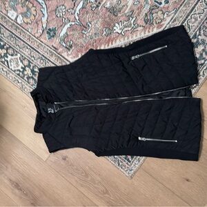 New York & Company Black Quilted Vest
